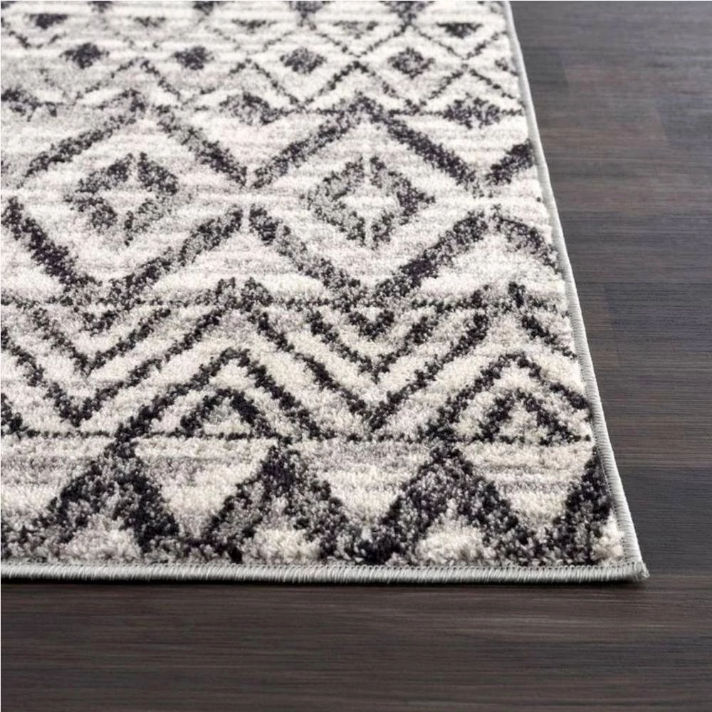 Malibu Grey 7.9 ft. x 10.2 ft. Geometric Polypropylene Area Rug by Abani 5 Malibu Grey 7.9 ft. x 10.2 ft. Geometric Polypropylene Area Rug by Abani - Image 3