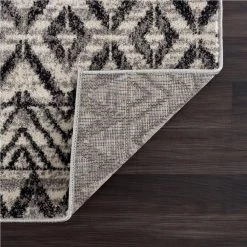Malibu Grey 7.9 ft. x 10.2 ft. Geometric Polypropylene Area Rug by Abani 14 Malibu Grey 7.9 ft. x 10.2 ft. Geometric Polypropylene Area Rug by Abani -Abani Sales grey abani area rugs mal150a 8 4f 1000