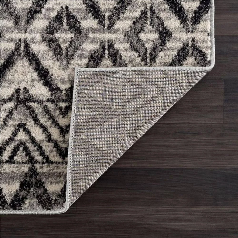Malibu Grey 7.9 ft. x 10.2 ft. Geometric Polypropylene Area Rug by Abani 7 Malibu Grey 7.9 ft. x 10.2 ft. Geometric Polypropylene Area Rug by Abani - Image 5