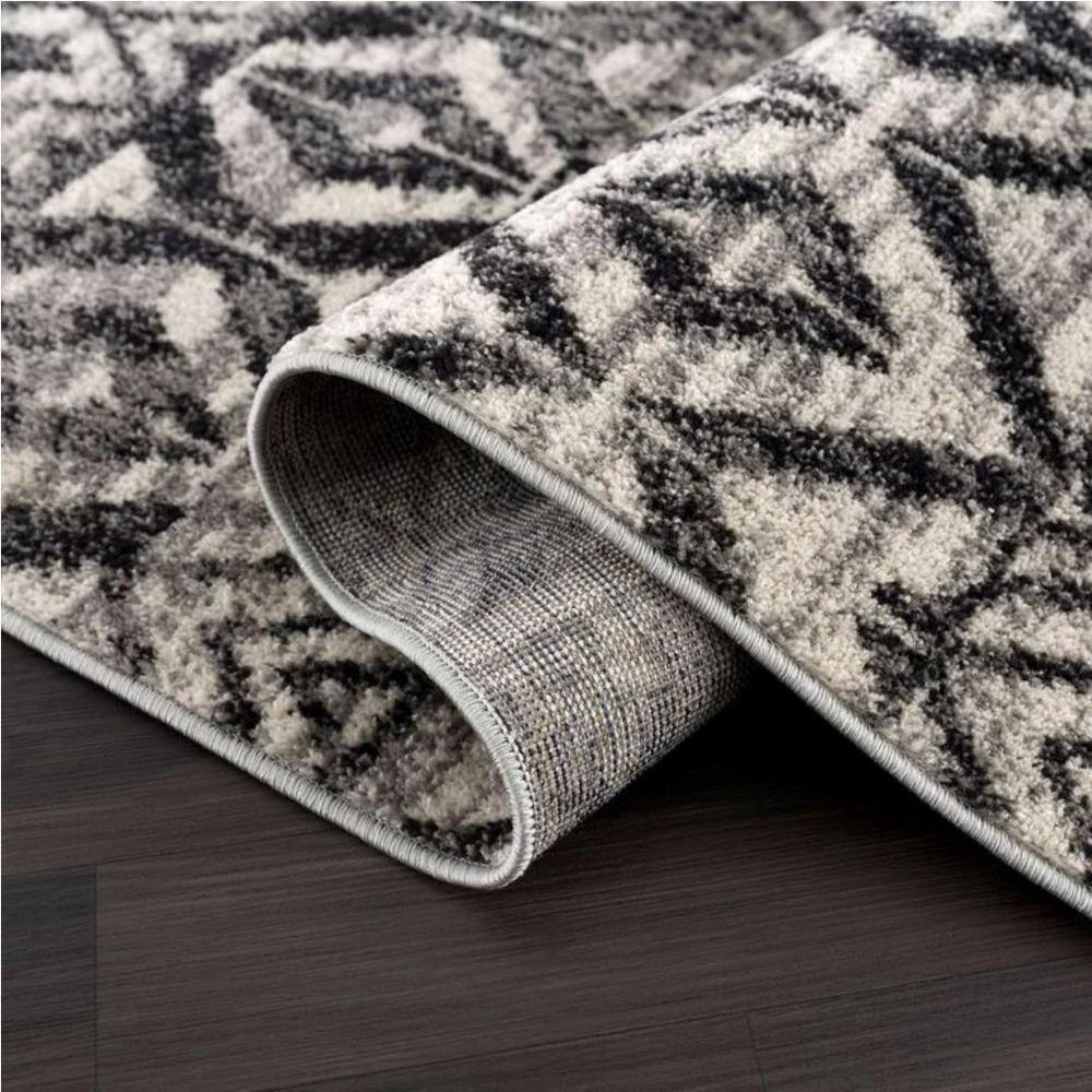 Malibu Grey 7.9 ft. x 10.2 ft. Geometric Polypropylene Area Rug by Abani 6 Malibu Grey 7.9 ft. x 10.2 ft. Geometric Polypropylene Area Rug by Abani - Image 4