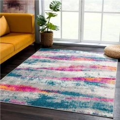 Malibu Grey 4 ft. x 6 ft. Striped Polypropylene Area Rug by Abani 17 Malibu Grey 4 ft. x 6 ft. Striped Polypropylene Area Rug by Abani -Abani Sales grey abani area rugs mal170a 4 31 1000