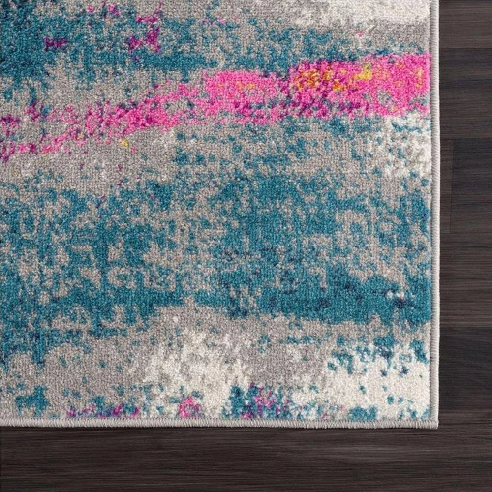 Malibu Grey 4 ft. x 6 ft. Striped Polypropylene Area Rug by Abani 4 Malibu Grey 4 ft. x 6 ft. Striped Polypropylene Area Rug by Abani - Image 2