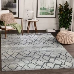 Nova Grey 4 ft. x 6 ft. Distressed Polyester Area Rug by Abani -Abani Sales grey abani area rugs nov120a 4 31 1000