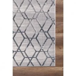 Nova Grey 4 ft. x 6 ft. Distressed Polyester Area Rug by Abani -Abani Sales grey abani area rugs nov120a 4 40 1000