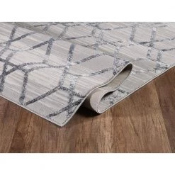 Nova Grey 4 ft. x 6 ft. Distressed Polyester Area Rug by Abani -Abani Sales grey abani area rugs nov120a 4 4f 1000