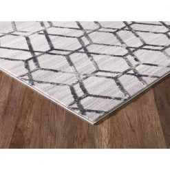 Nova Grey 4 ft. x 6 ft. Distressed Polyester Area Rug by Abani -Abani Sales grey abani area rugs nov120a 4 c3 1000