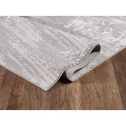 Nova Grey 5.3 ft. x 7.6 ft. Abstract Polyester Area Rug by Abani -Abani Sales grey abani area rugs nov130a 5 4f 1000