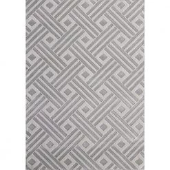 Nova Grey 5.3 ft. x 7.6 ft. Geometric Polyester Area Rug by Abani