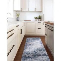 Paloma Grey 2 ft. x 5 ft. Abstract Polyester Area Rug by Abani -Abani Sales grey abani area rugs pal240a 25 44 1000