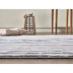 Quartz Grey 5 ft. 3 ft. x 7 ft. 6 in. Distressed Polypropylene Area Rug by Abani -Abani Sales grey abani area rugs qrz110a 5 1f 1000