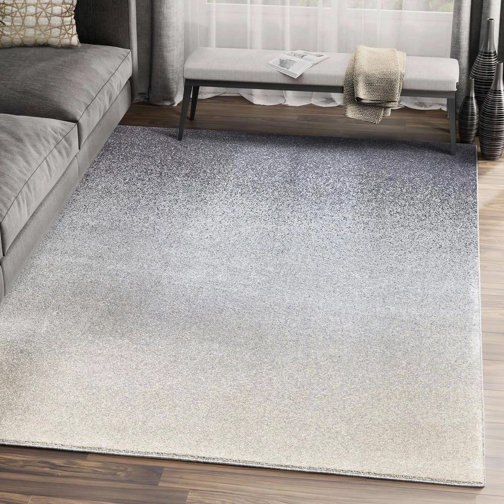 Quartz Grey 4 ft. x 6 ft. Abstract Polypropylene Area Rug by Abani 9 Quartz Grey 4 ft. x 6 ft. Abstract Polypropylene Area Rug by Abani - Image 7