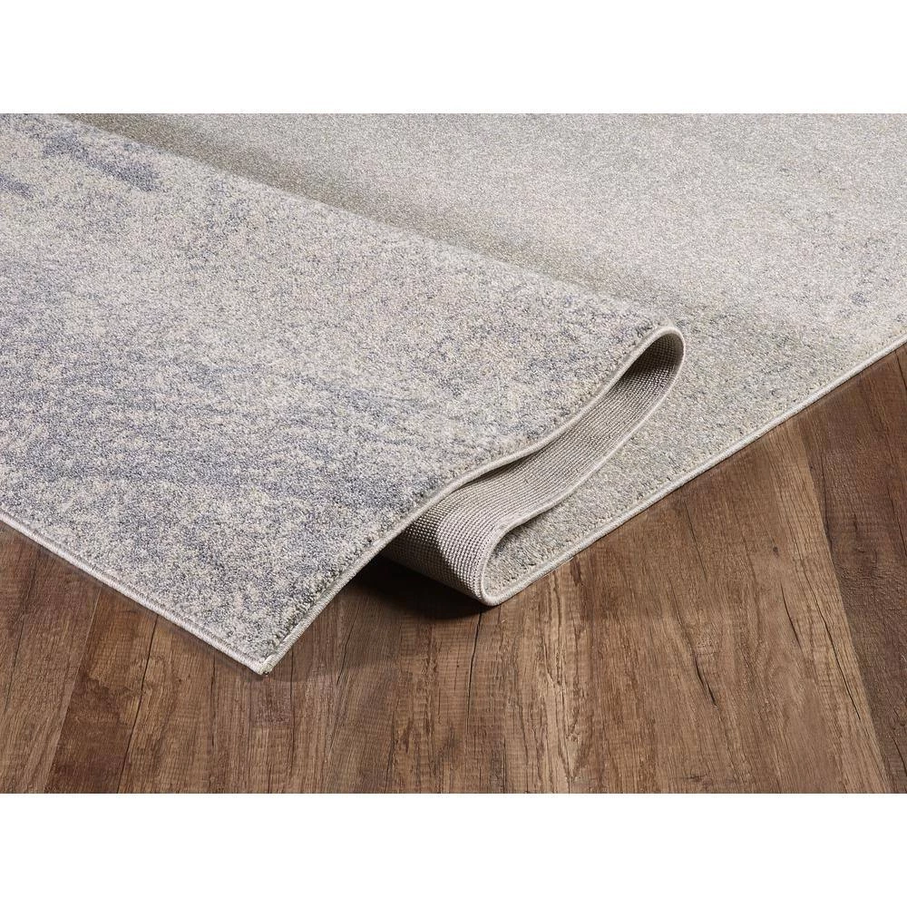 Quartz Grey 5 ft. 3 ft. x 7 ft. 6 in. Solid Color Polypropylene Area Rug by Abani 7 Quartz Grey 5 ft. 3 ft. x 7 ft. 6 in. Solid Color Polypropylene Area Rug by Abani - Image 5