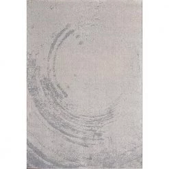 Quartz Grey 5 ft. 3 ft. x 7 ft. 6 in. Solid Color Polypropylene Area Rug by Abani