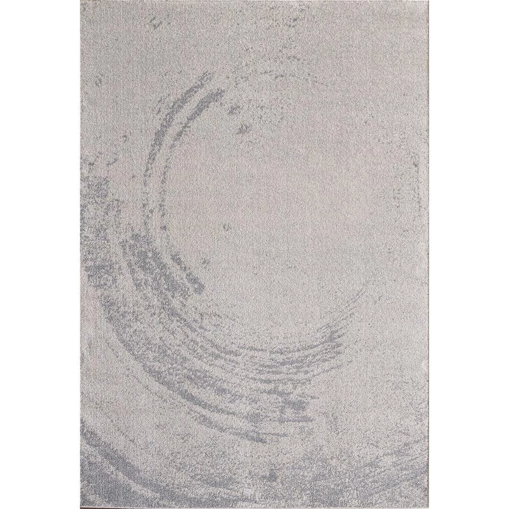 Quartz Grey 5 ft. 3 ft. x 7 ft. 6 in. Solid Color Polypropylene Area Rug by Abani 3 Quartz Grey 5 ft. 3 ft. x 7 ft. 6 in. Solid Color Polypropylene Area Rug by Abani