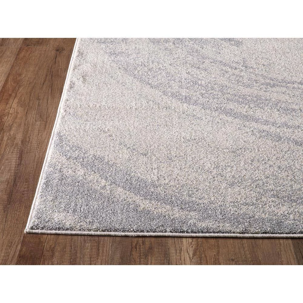 Quartz Grey 5 ft. 3 ft. x 7 ft. 6 in. Solid Color Polypropylene Area Rug by Abani 4 Quartz Grey 5 ft. 3 ft. x 7 ft. 6 in. Solid Color Polypropylene Area Rug by Abani - Image 2