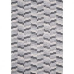 Quartz Grey 5 ft. 3 ft. x 7 ft. 6 in. Geometric Polypropylene Area Rug by Abani
