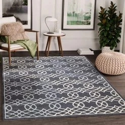 Quartz Grey 6 ft. x 9 ft. Abstract Polypropylene Area Rug by Abani -Abani Sales grey abani area rugs qrz180a 6 31 1000