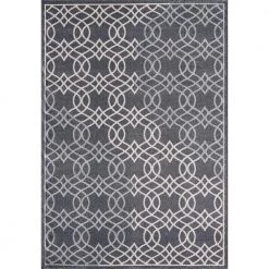 Quartz Grey 6 ft. x 9 ft. Abstract Polypropylene Area Rug by Abani