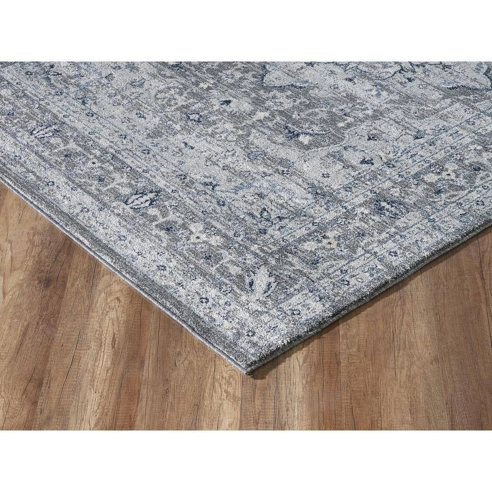 Troy Grey 5 ft. 3 ft. x 7 ft. 6 in. Oriental Polypropylene Area Rug by Abani 7 Troy Grey 5 ft. 3 ft. x 7 ft. 6 in. Oriental Polypropylene Area Rug by Abani - Image 5
