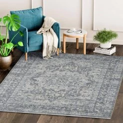 Troy Grey 5 ft. 3 ft. x 7 ft. 6 in. Oriental Polypropylene Area Rug by Abani 13 Troy Grey 5 ft. 3 ft. x 7 ft. 6 in. Oriental Polypropylene Area Rug by Abani -Abani Sales grey abani area rugs try100a 5 31 1000