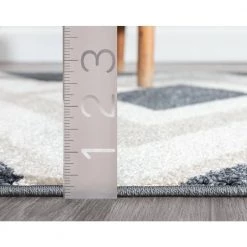 Tulum Grey 5.3 ft. x 7.6 ft. Abstract Polypropylene Area Rug by Abani -Abani Sales grey abani area rugs tul130a 5 1f 1000