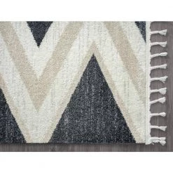 Tulum Grey 5.3 ft. x 7.6 ft. Abstract Polypropylene Area Rug by Abani -Abani Sales grey abani area rugs tul130a 5 40 1000