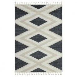 Tulum Grey 5.3 ft. x 7.6 ft. Abstract Polypropylene Area Rug by Abani