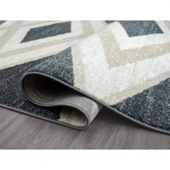 Tulum Grey 5.3 ft. x 7.6 ft. Abstract Polypropylene Area Rug by Abani -Abani Sales grey abani area rugs tul130a 5 c3 1000