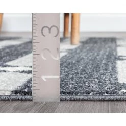 Tulum Grey 5.3 ft. x 7.6 ft. Abstract Polypropylene Area Rug by Abani -Abani Sales grey abani area rugs tul150b 5 1f 1000