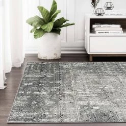 Urbana Grey 7.9 ft. x 10.2 ft. Distressed Polypropylene Area Rug by Abani -Abani Sales grey abani area rugs urb110a 8 44 1000