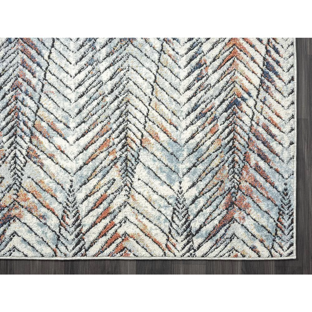 Venus Grey 4 ft. x 6 ft. Abstract Polypropylene Area Rug by Abani 4 Venus Grey 4 ft. x 6 ft. Abstract Polypropylene Area Rug by Abani - Image 2