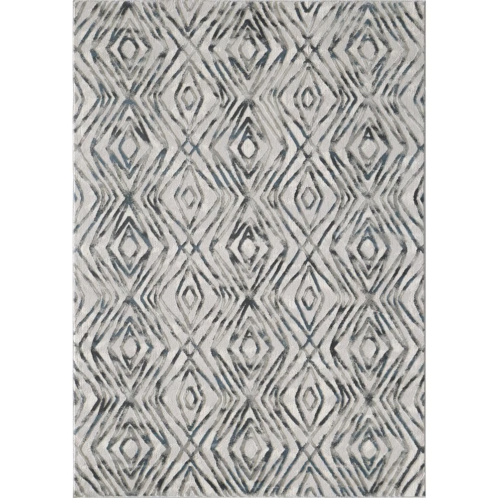 Vista Grey 5.3 ft. x 7.6 ft. Abstract Polyester Area Rug by Abani 3 Vista Grey 5.3 ft. x 7.6 ft. Abstract Polyester Area Rug by Abani