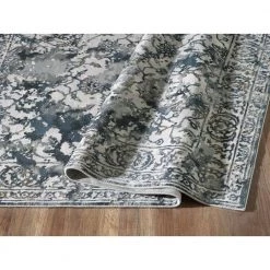Vista Grey 5.3 ft. x 7.6 ft. Abstract Polyester Area Rug by Abani -Abani Sales grey abani area rugs vst120a 5 4f 1000