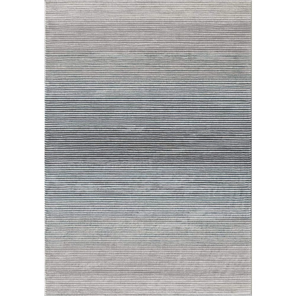 Vista Grey 4 ft. x 6 ft. Abstract Polyester Area Rug by Abani 3 Vista Grey 4 ft. x 6 ft. Abstract Polyester Area Rug by Abani