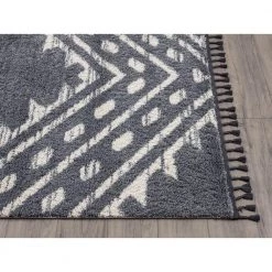 Willow Grey 7 ft. 9 in. x 10 ft. 2 in. Shag Polypropylene Area Rug by Abani -Abani Sales grey abani area rugs wil140a 8 40 1000
