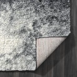 Willow Grey 5 ft. 3 ft. x 7 ft. 6 in. Shag Polypropylene Area Rug by Abani 12 Willow Grey 5 ft. 3 ft. x 7 ft. 6 in. Shag Polypropylene Area Rug by Abani -Abani Sales grey abani area rugs wil200a 5 c3 1000