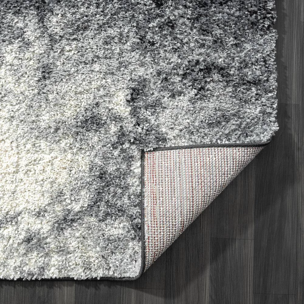 Willow Grey 5 ft. 3 ft. x 7 ft. 6 in. Shag Polypropylene Area Rug by Abani 5 Willow Grey 5 ft. 3 ft. x 7 ft. 6 in. Shag Polypropylene Area Rug by Abani - Image 3