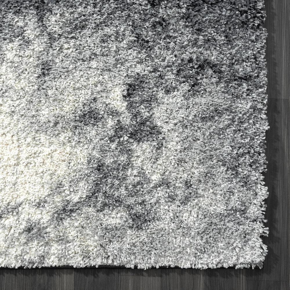 Willow Grey 5 ft. 3 ft. x 7 ft. 6 in. Shag Polypropylene Area Rug by Abani 4 Willow Grey 5 ft. 3 ft. x 7 ft. 6 in. Shag Polypropylene Area Rug by Abani - Image 2