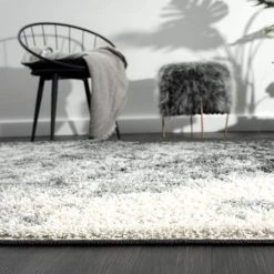 Willow Grey 5 ft. 3 ft. x 7 ft. 6 in. Shag Polypropylene Area Rug by Abani 16 Willow Grey 5 ft. 3 ft. x 7 ft. 6 in. Shag Polypropylene Area Rug by Abani -Abani Sales grey abani area rugs wil200a 5 fa 1000