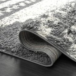 Willow Grey 6 ft. x 9 ft. Shag Polypropylene Area Rug by Abani -Abani Sales grey abani area rugs wil210a 6 4f 1000