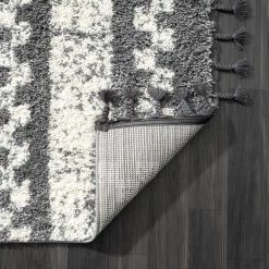 Willow Grey 6 ft. x 9 ft. Shag Polypropylene Area Rug by Abani -Abani Sales grey abani area rugs wil210a 6 c3 1000