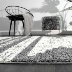 Willow Grey 6 ft. x 9 ft. Shag Polypropylene Area Rug by Abani -Abani Sales grey abani area rugs wil210a 6 fa 1000