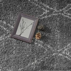 Willow Grey 5 ft. 3 ft. x 7 ft. 6 in. Shag Polypropylene Area Rug by Abani -Abani Sales grey abani area rugs wil230a 5 44 1000