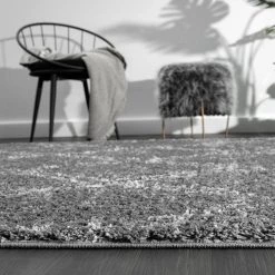 Willow Grey 5 ft. 3 ft. x 7 ft. 6 in. Shag Polypropylene Area Rug by Abani -Abani Sales grey abani area rugs wil230a 5 fa 1000