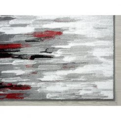 Porto Grey/Red 6 ft. x 9 ft. Abstract Polypropylene Area Rug by Abani -Abani Sales grey red abani area rugs prt140e 6 40 1000
