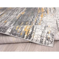 Laguna Grey/Yellow 7 ft. 9 in. x 10 ft. 2 in. Abstract Polypropylene Area Rug by Abani -Abani Sales grey yellow abani area rugs lag110b 8 c3 1000