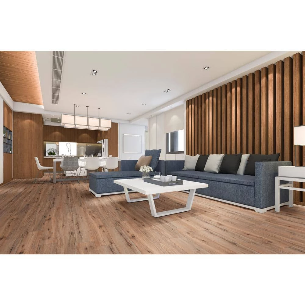 Aubrey Groveland Gray 9 in. W x 60 in. Click Lock Rigid Core Luxury Vinyl Plank Flooring (22.44 sq. ft./case) by A&A Surfaces 4 Aubrey Groveland Gray 9 in. W x 60 in. Click Lock Rigid Core Luxury Vinyl Plank Flooring (22.44 sq. ft./case) by A&A Surfaces - Image 2