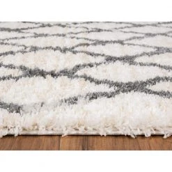 Boston Ivory 6 ft. x 9 ft. Abstract Polyester Area Rug by Abani -Abani Sales ivory abani area rugs bos130a 6 1f 1000