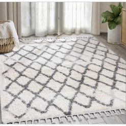 Boston Ivory 6 ft. x 9 ft. Abstract Polyester Area Rug by Abani -Abani Sales ivory abani area rugs bos130a 6 31 1000