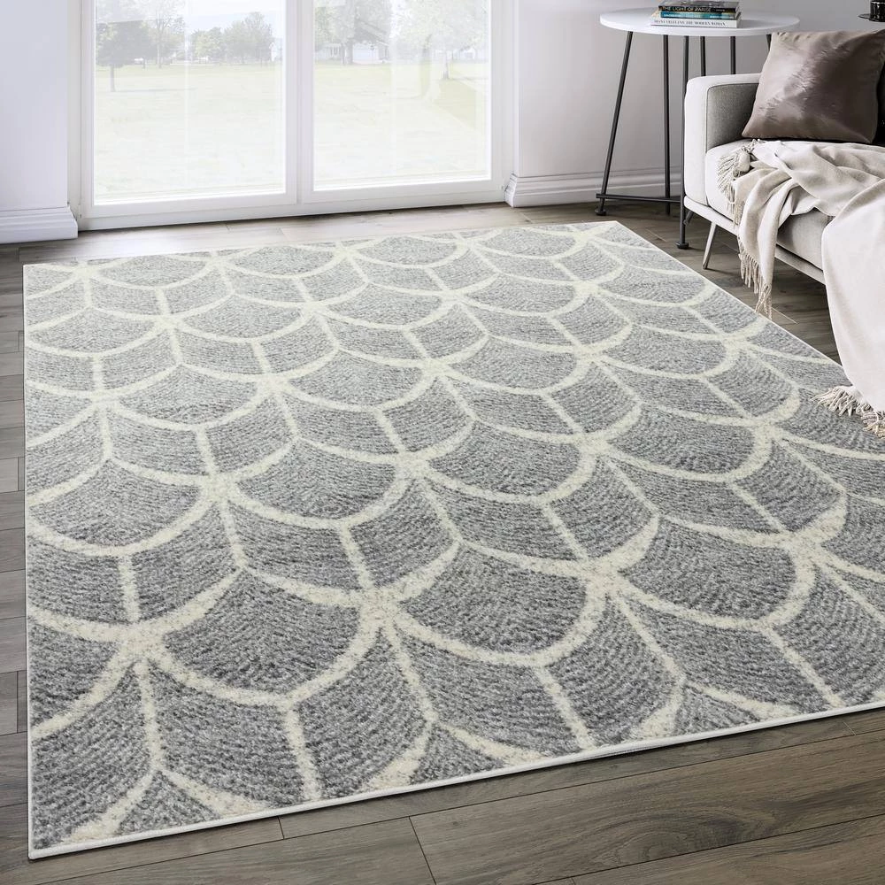 Eden Ivory 3 ft. x 5 ft. Abstract Polypropylene Area Rug by Abani 8 Eden Ivory 3 ft. x 5 ft. Abstract Polypropylene Area Rug by Abani - Image 6